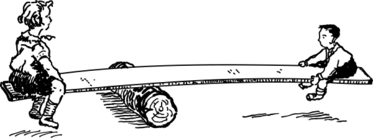 Figure 4 - The balance of weight multiplied by lever arm (image from wpclipart.com)